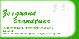 zsigmond brandtner business card